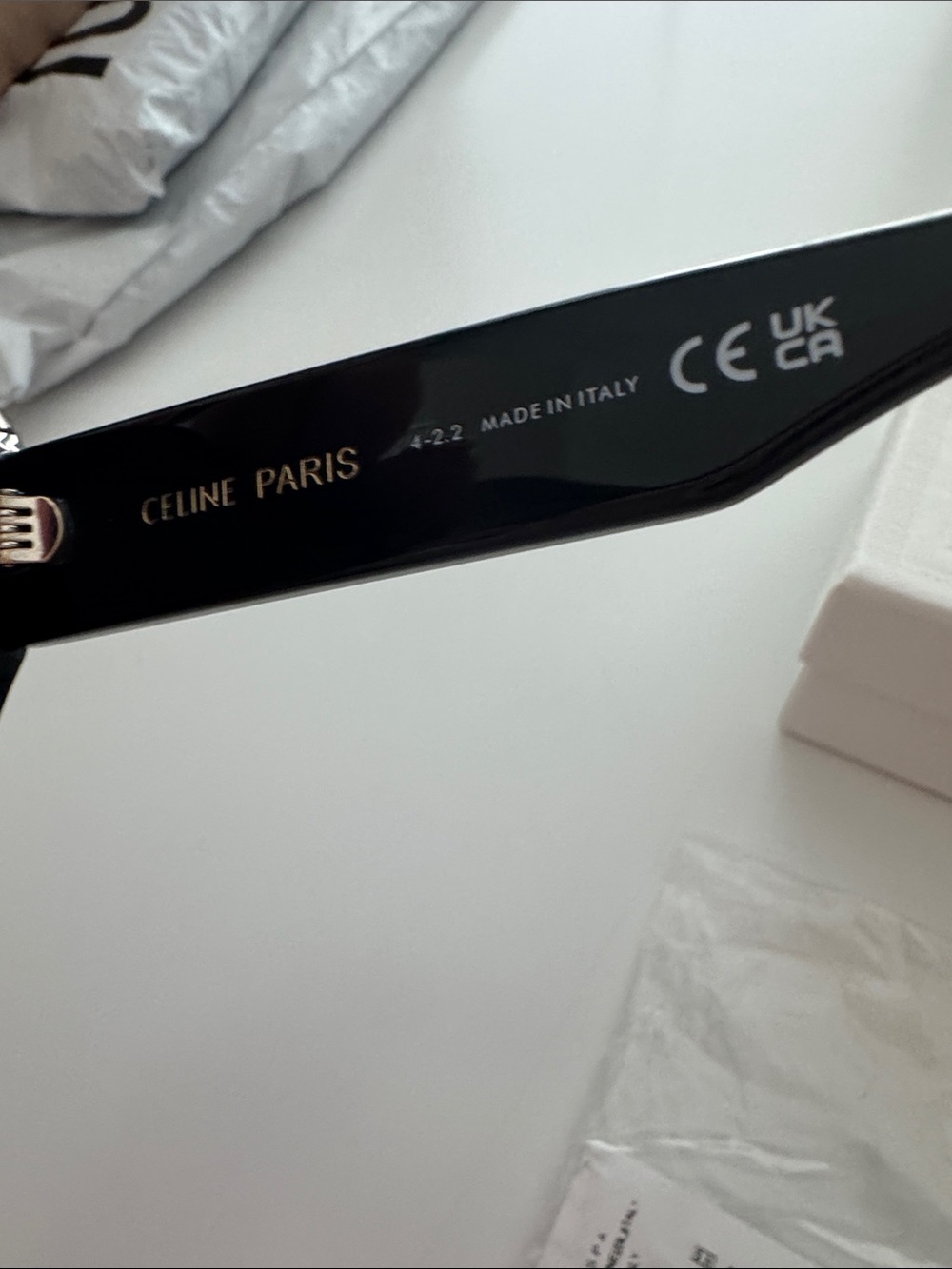 NWT-Celine Triomphe 04 Black Oversized Square Sunglasses in Acetate. - Picture 4 of 6